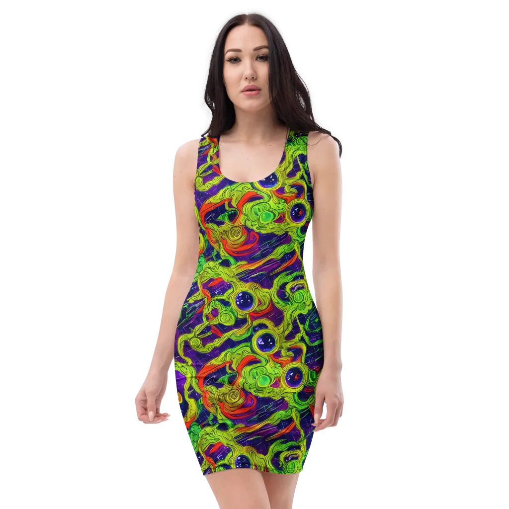 Infinite Arcade on Bodycon Dress — Front