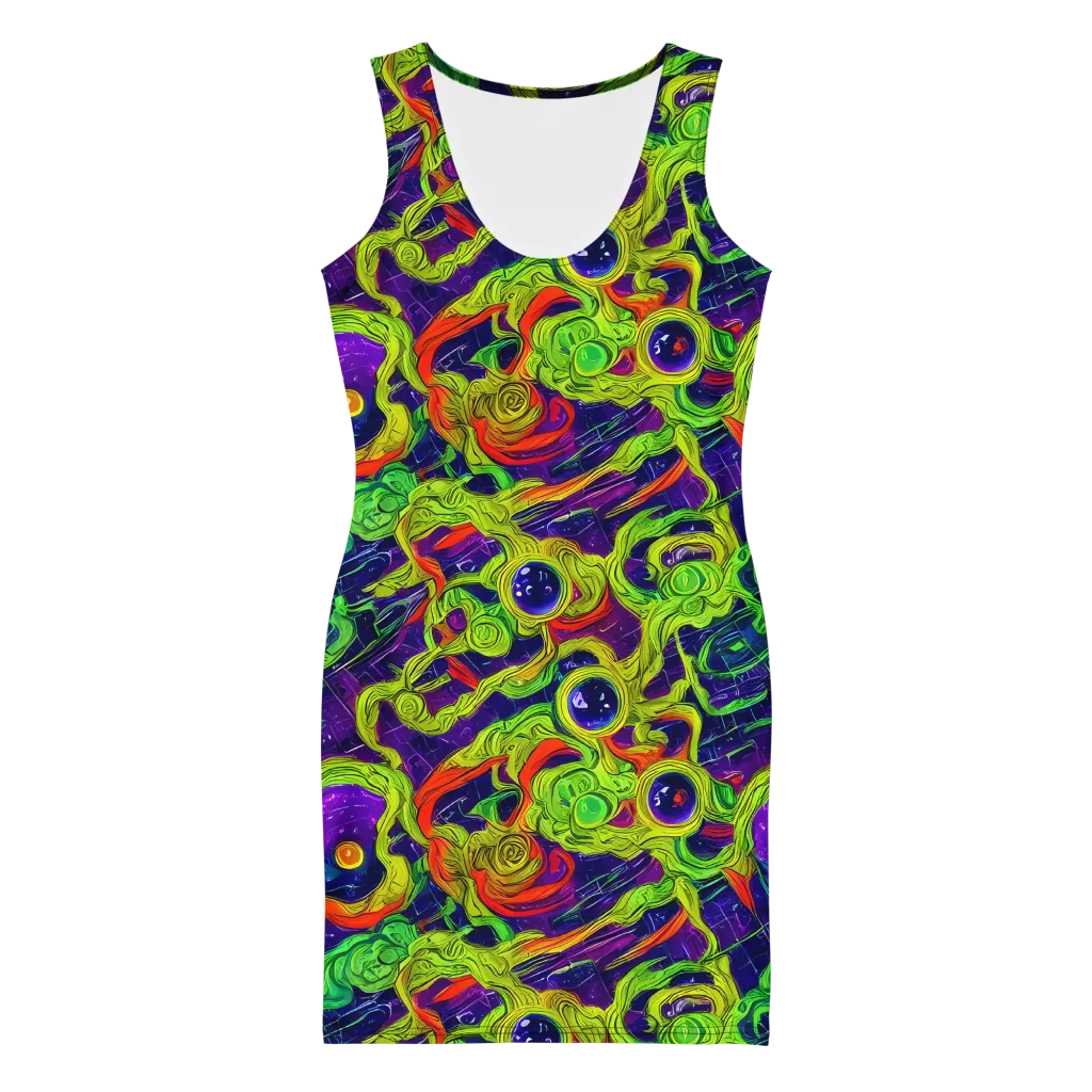 Infinite Arcade on Bodycon Dress — Front