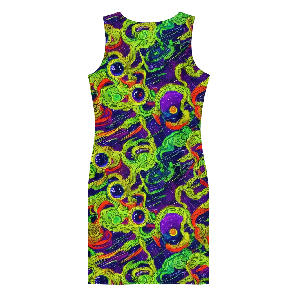 Infinite Arcade on Bodycon Dress — Back