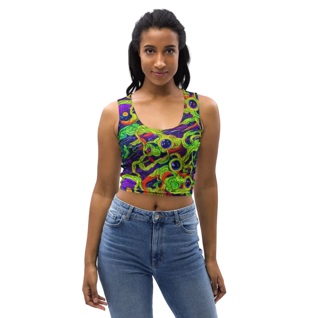 Infinite Arcade on Crop Top — Front