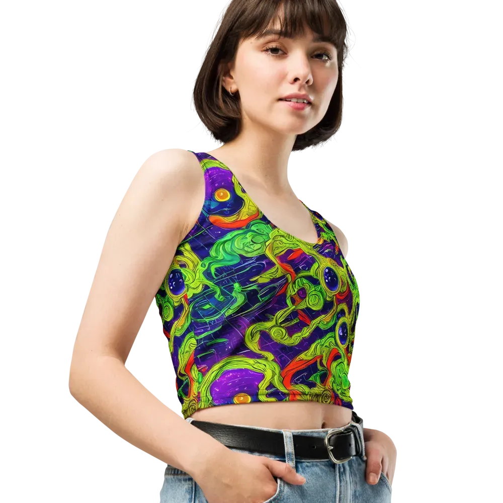 Infinite Arcade on Crop Top — Right Front