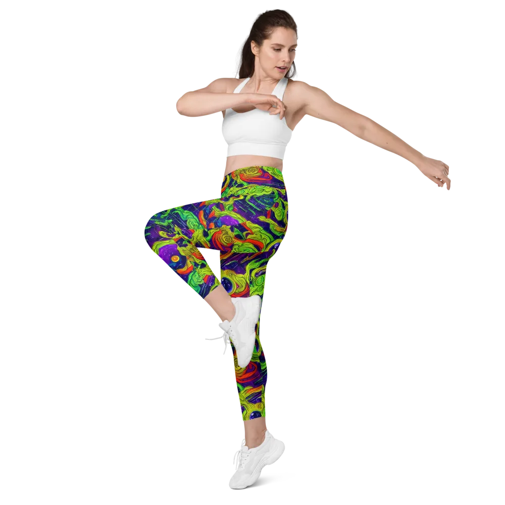 Infinite Arcade on Leggings with Pockets — Left Front