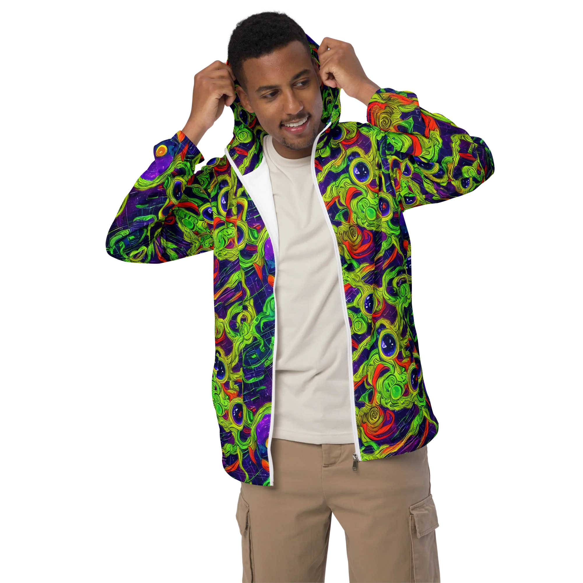 Infinite Arcade on Men's Windbreaker — Front