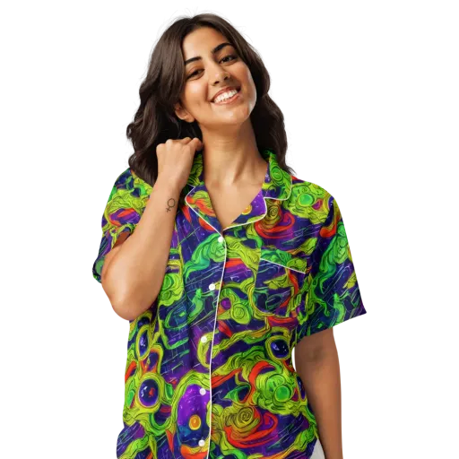 Infinite Arcade on a Women's Short Sleeve Pajama Top