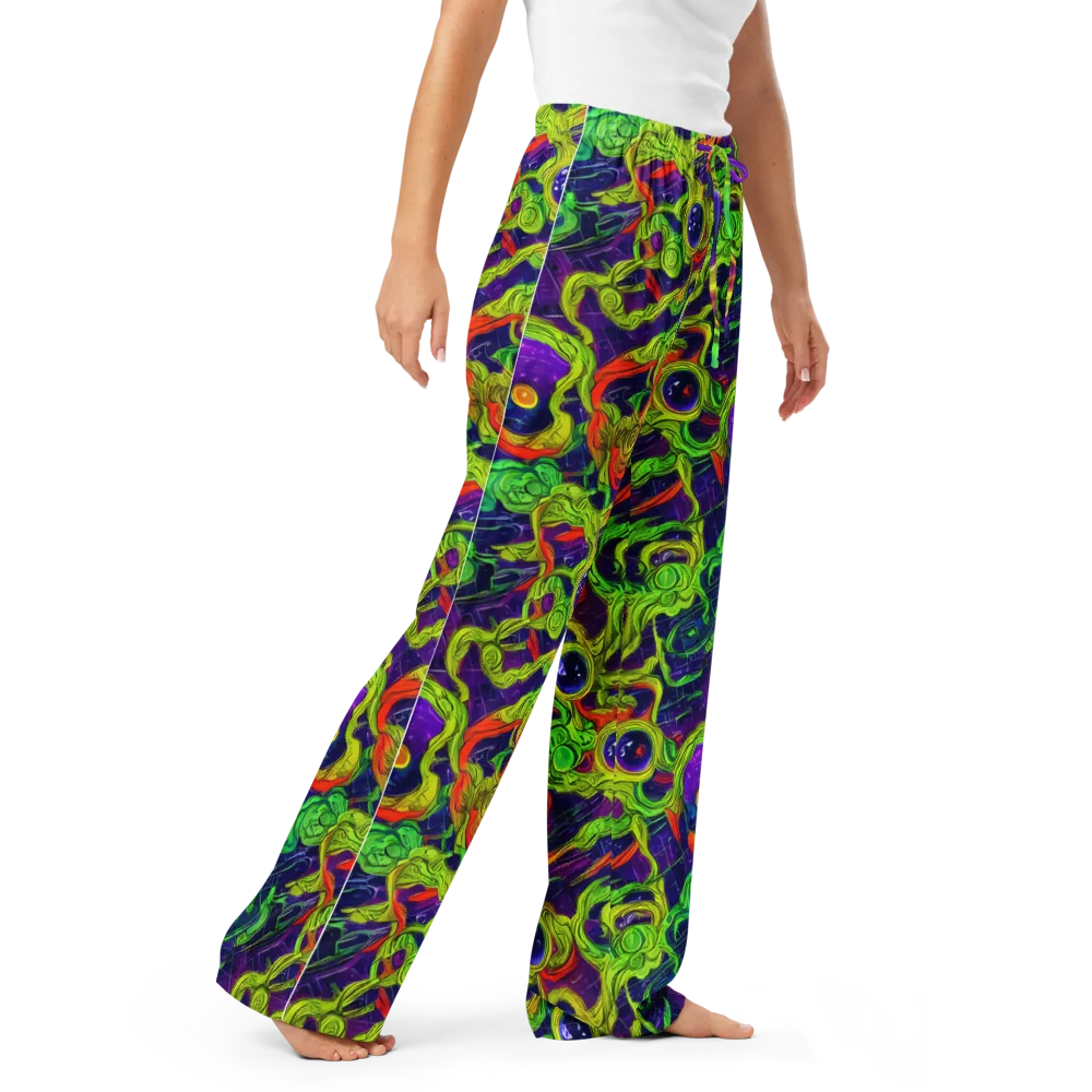 Infinite Arcade on Women's Pajama Pants — Right Front