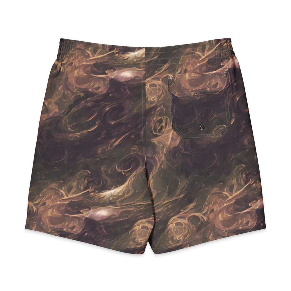 Bronze Vortex on Men's Board Shorts — Back
