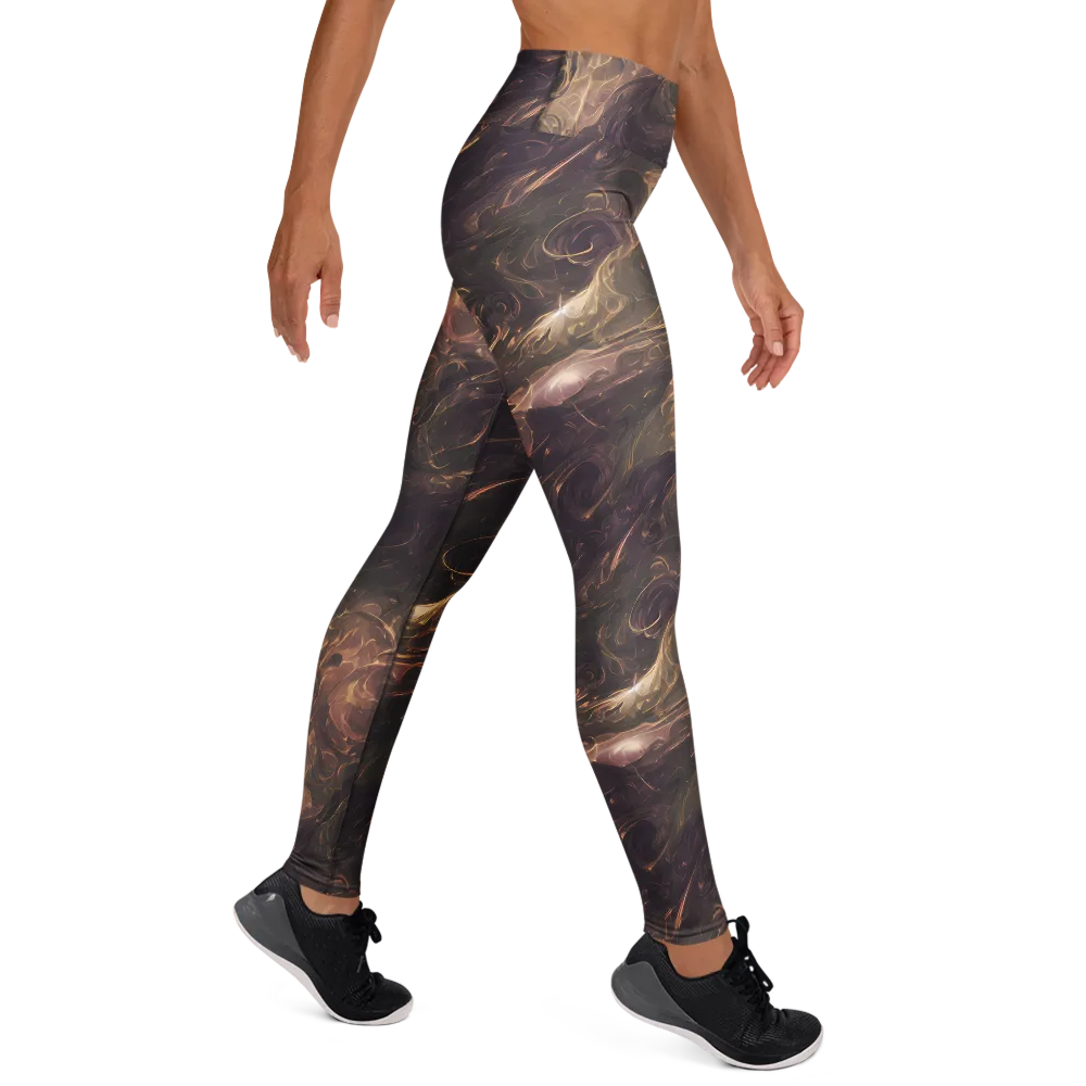 Bronze Vortex on Yoga Leggings — Right