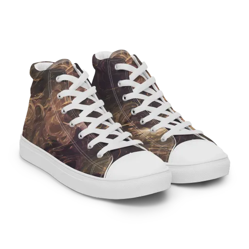 Bronze Vortex on a Men's High Top Canvas Shoes