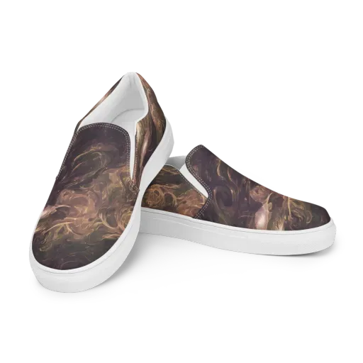 Bronze Vortex on a Men's Slip-On Canvas Shoes