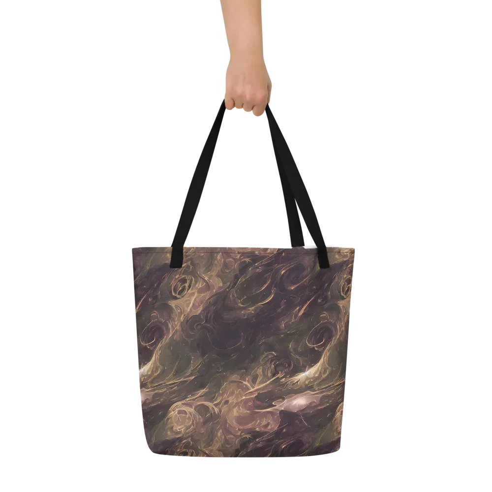 Bronze Vortex on Large Tote Bag W/ Pocket — Front