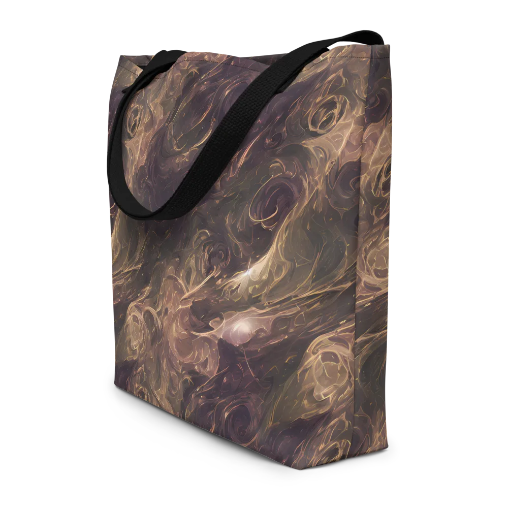 Bronze Vortex on Large Tote Bag W/ Pocket — Front