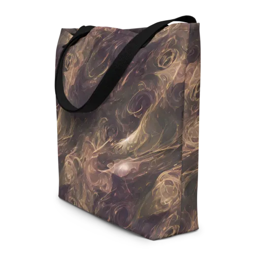 Bronze Vortex on a Large Tote Bag W/ Pocket
