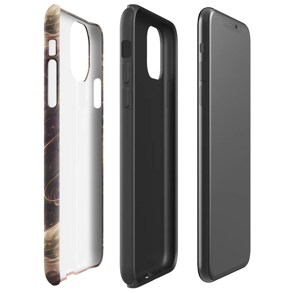 Bronze Vortex on Tough Case for iPhone® — Right