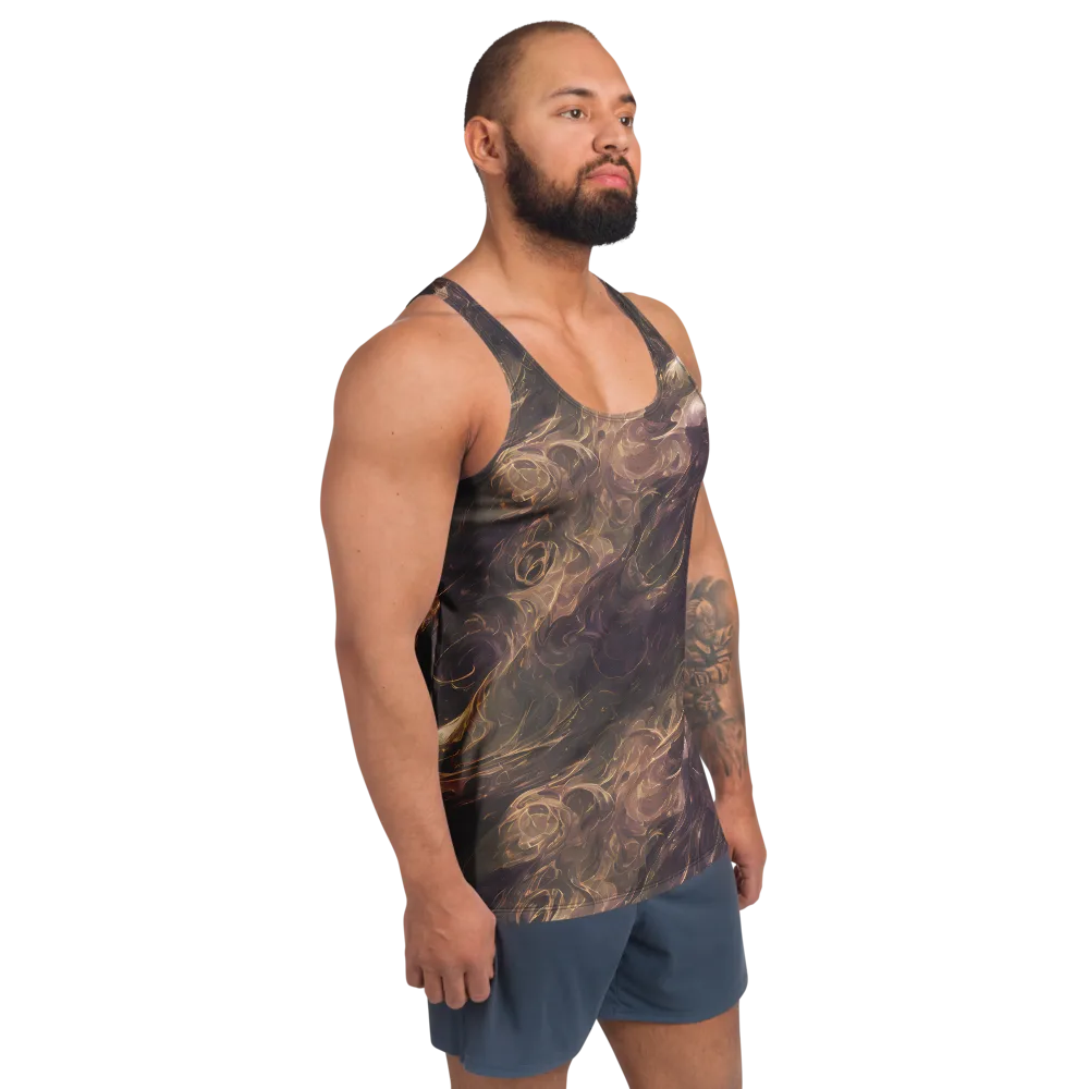 Bronze Vortex on Men's Tank Top — Right Front
