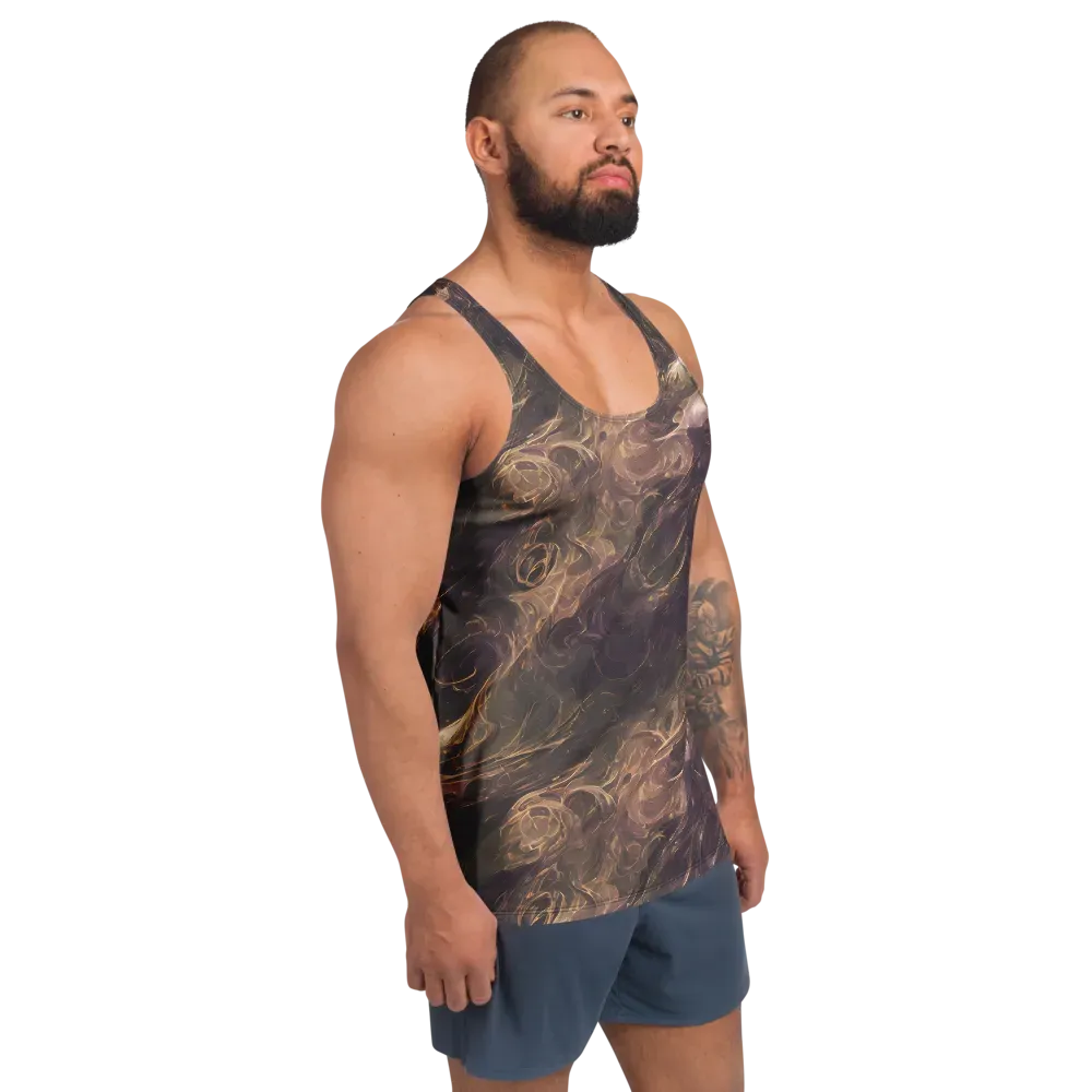 Bronze Vortex on Men's Tank Top — Right Front