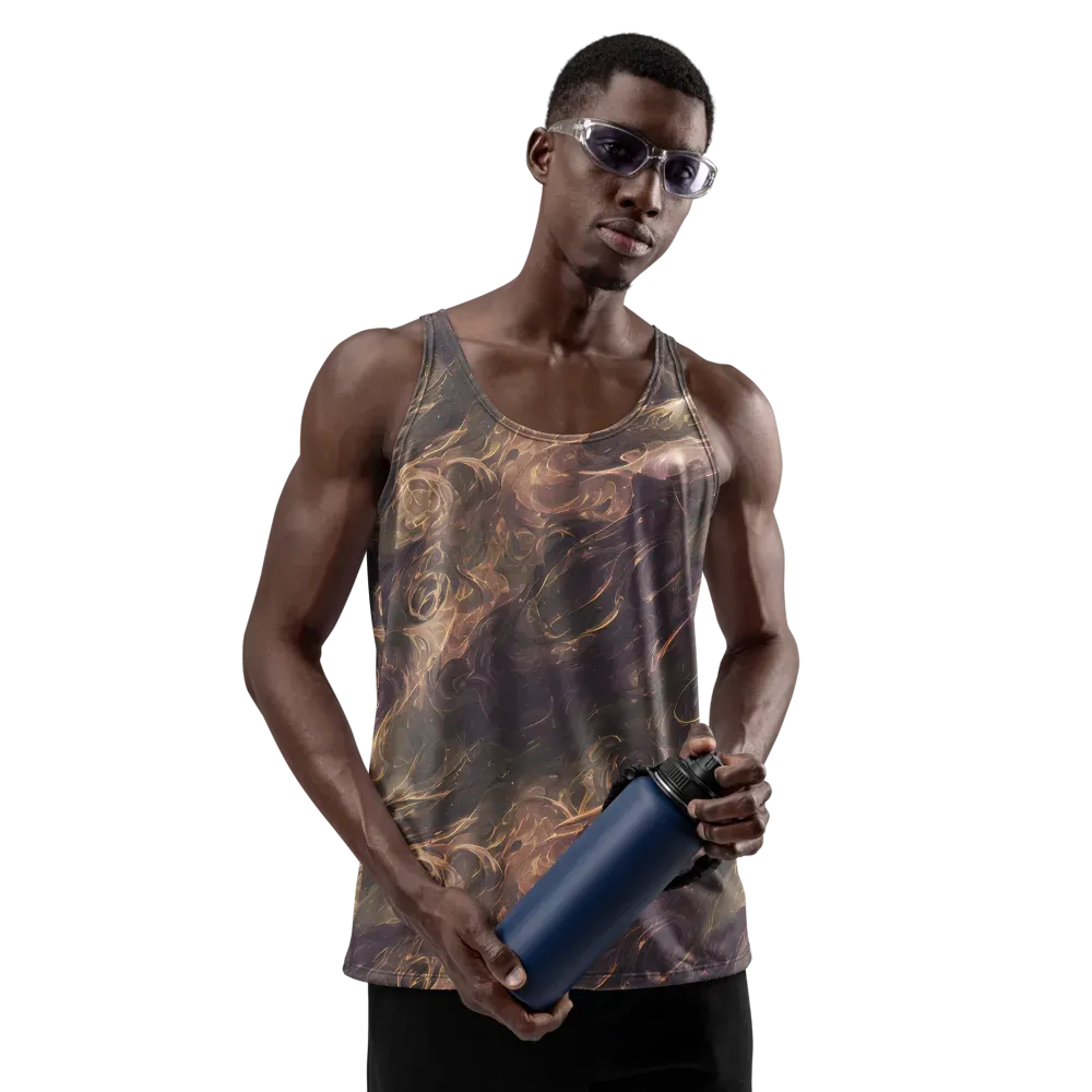 Bronze Vortex on Men's Tank Top — Front