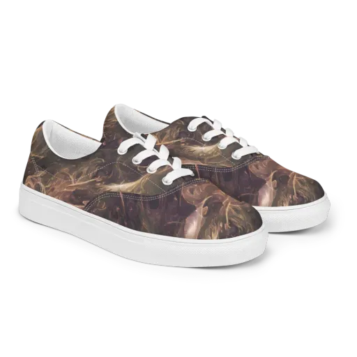 Bronze Vortex on a Men's Lace-Up Canvas Shoes