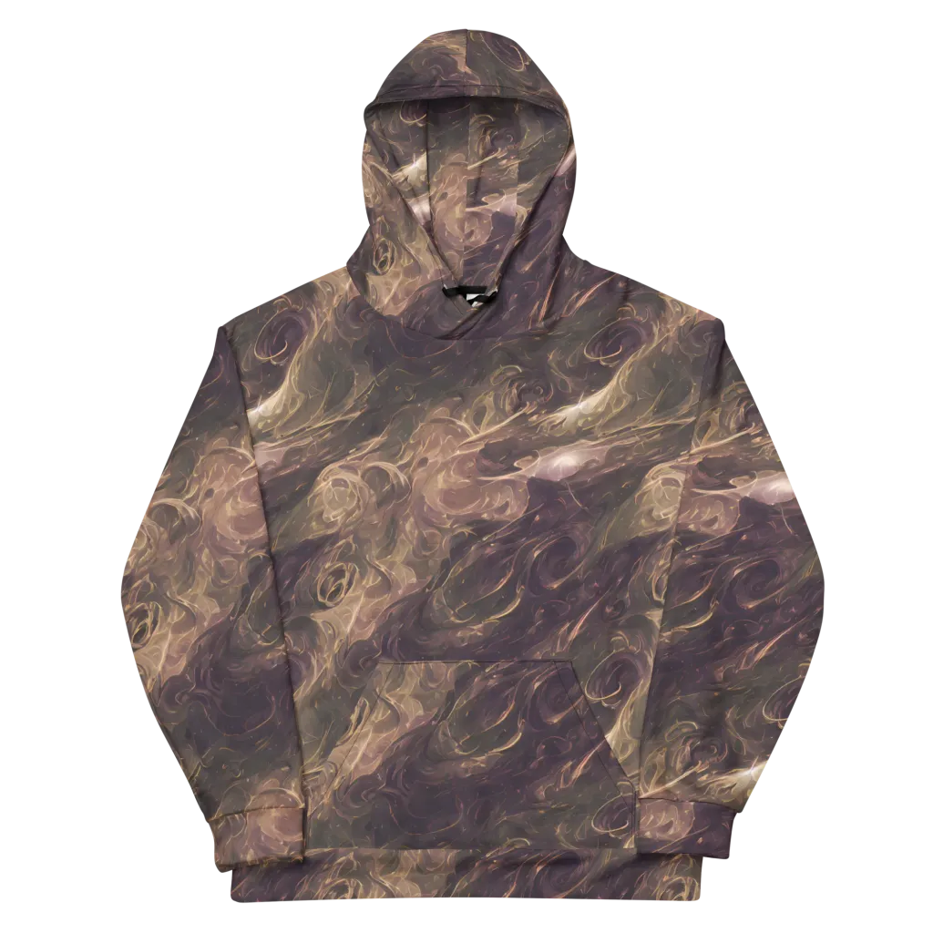 Bronze Vortex on Cotton Hoodie — Front