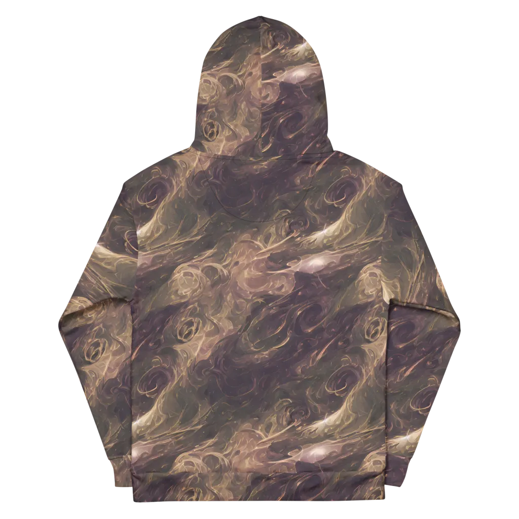 Bronze Vortex on Cotton Hoodie — Back