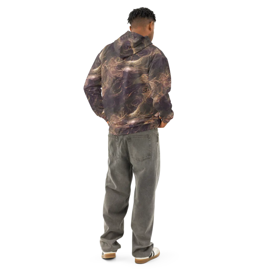Bronze Vortex on Cotton Hoodie — Back