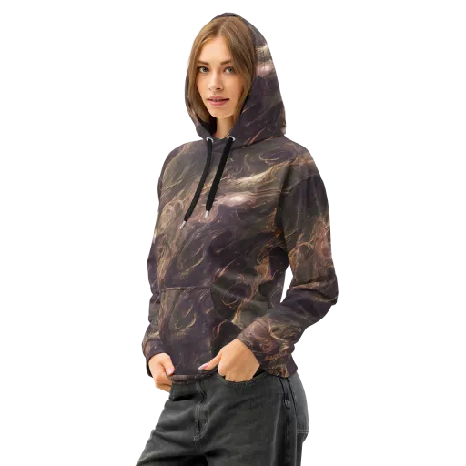 Bronze Vortex on a Cotton Hoodie