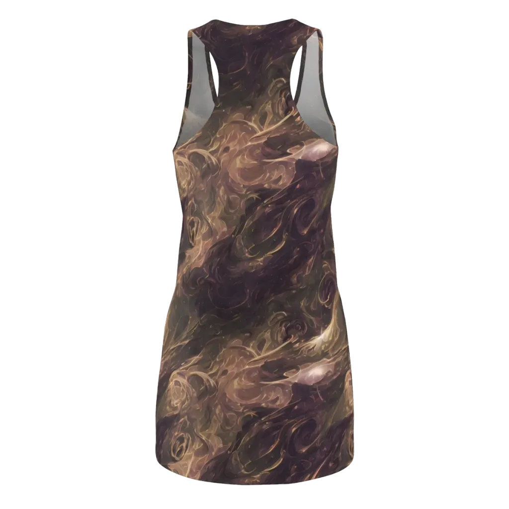 Bronze Vortex on Racerback Dress — Back