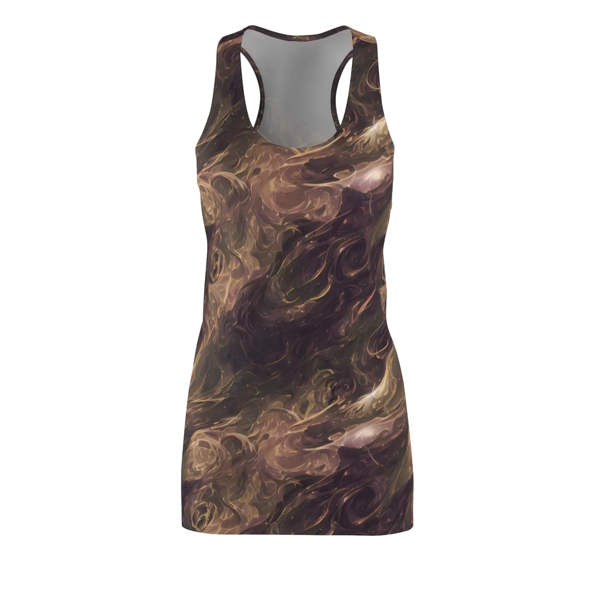 Bronze Vortex on Racerback Dress — Front