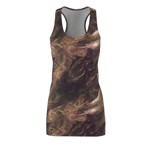 Bronze Vortex on a Racerback Dress