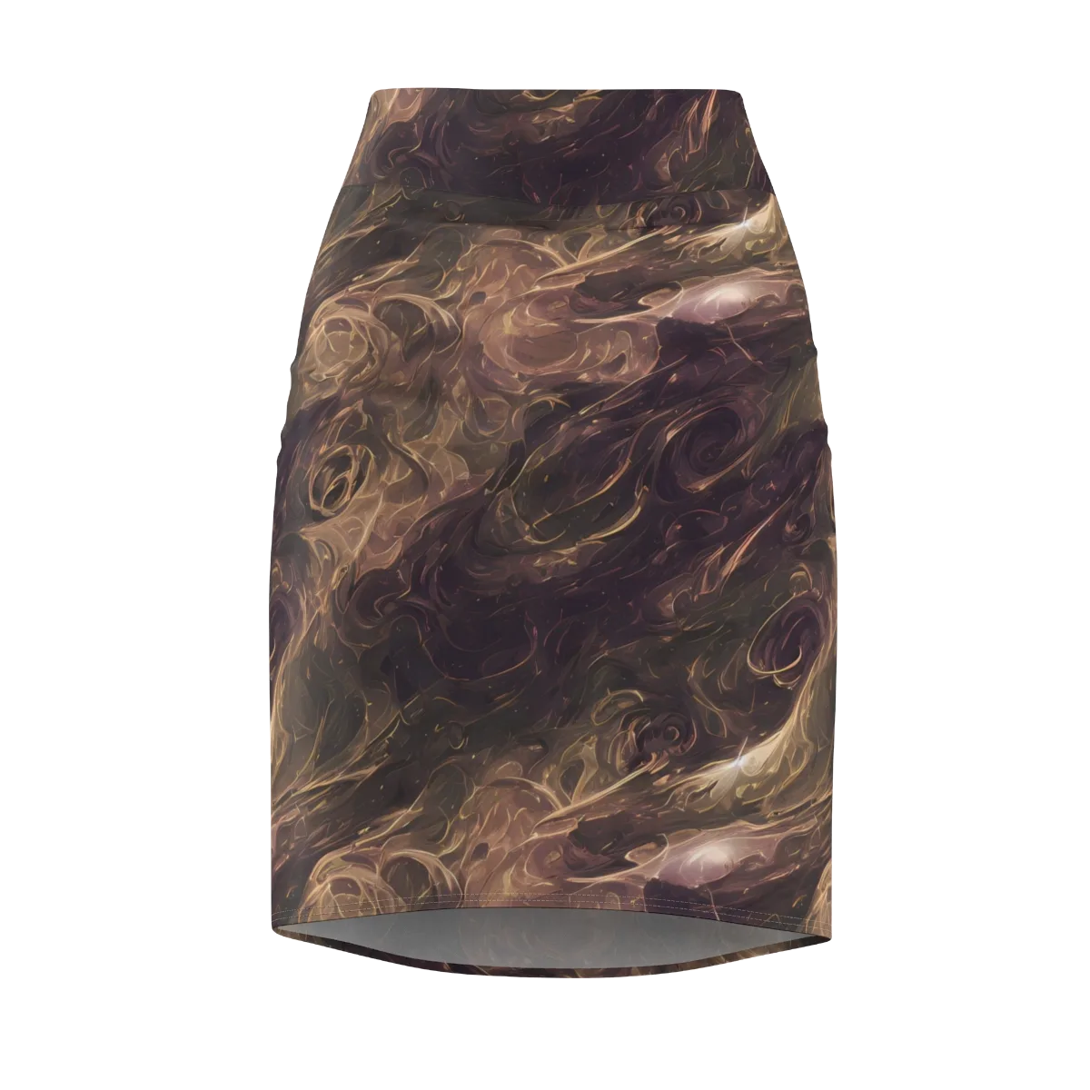 Bronze Vortex on Pencil Skirt — Front