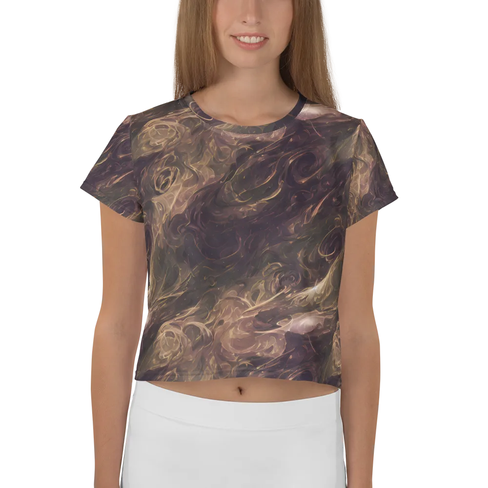 Bronze Vortex on Crop Tee — Front