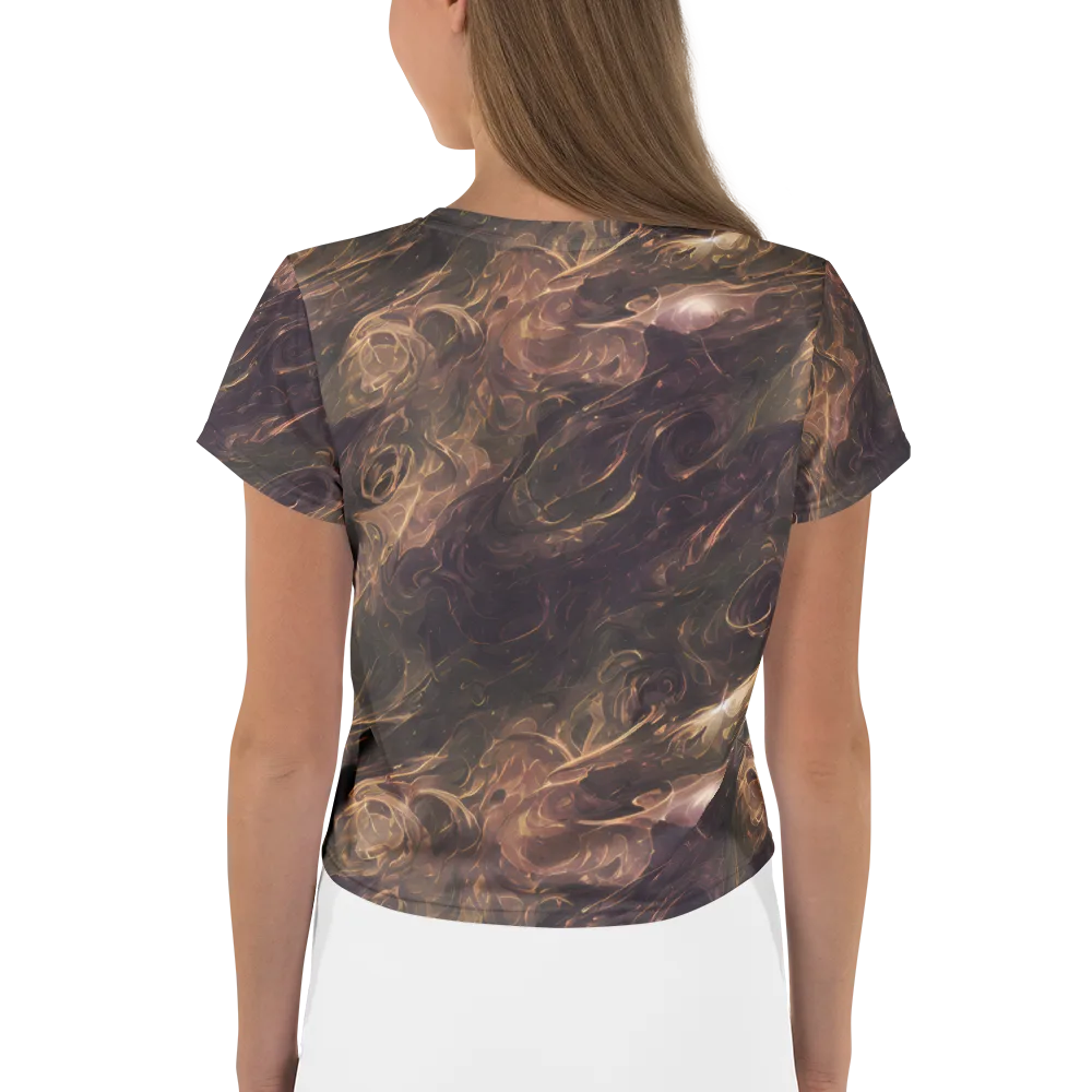 Bronze Vortex on Crop Tee — Back