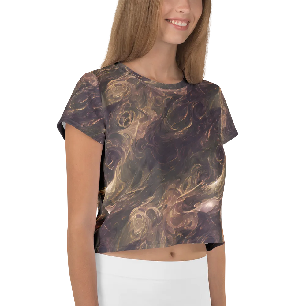 Bronze Vortex on Crop Tee — Right