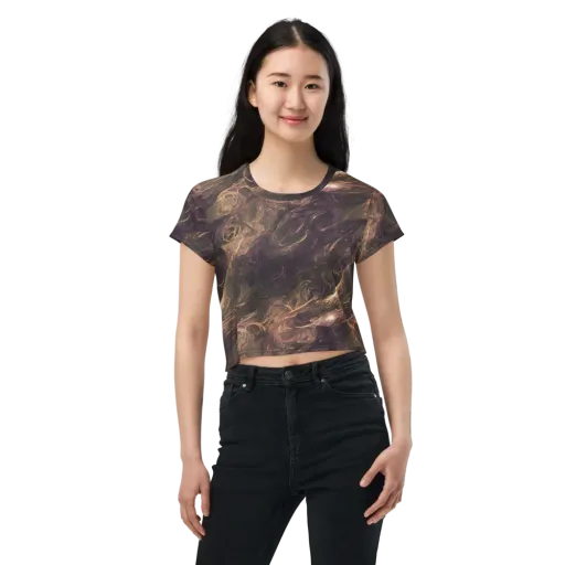 Bronze Vortex on a Crop Tee