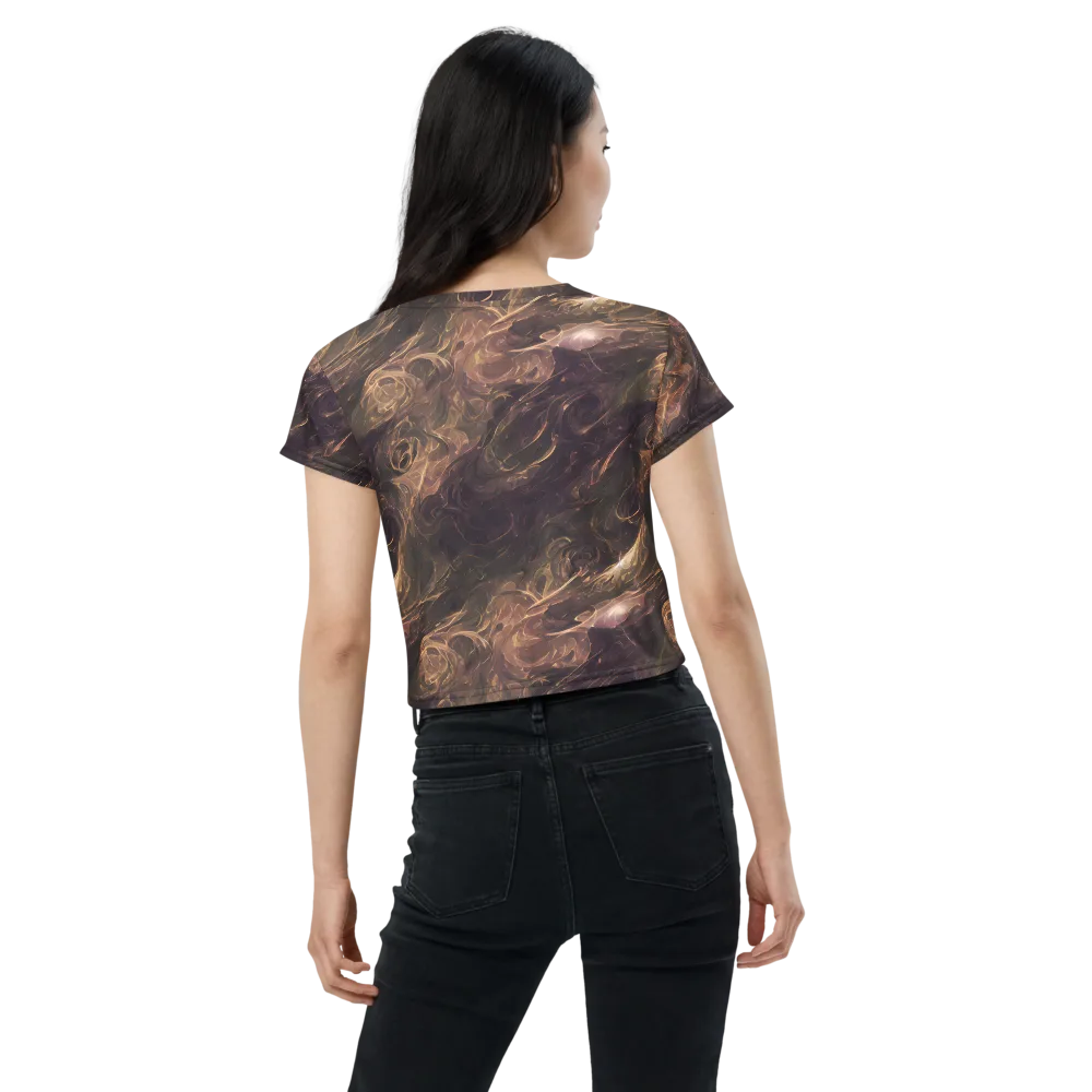 Bronze Vortex on Crop Tee — Back