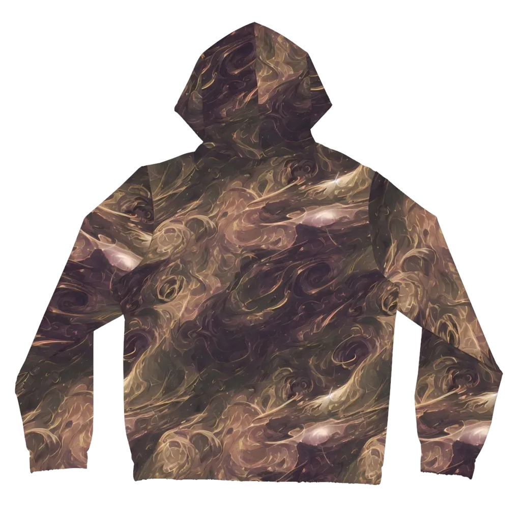 Bronze Vortex on Women's Full-Zip Hoodie — Back