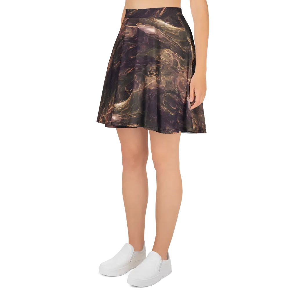 Bronze Vortex on Skater Skirt — Left