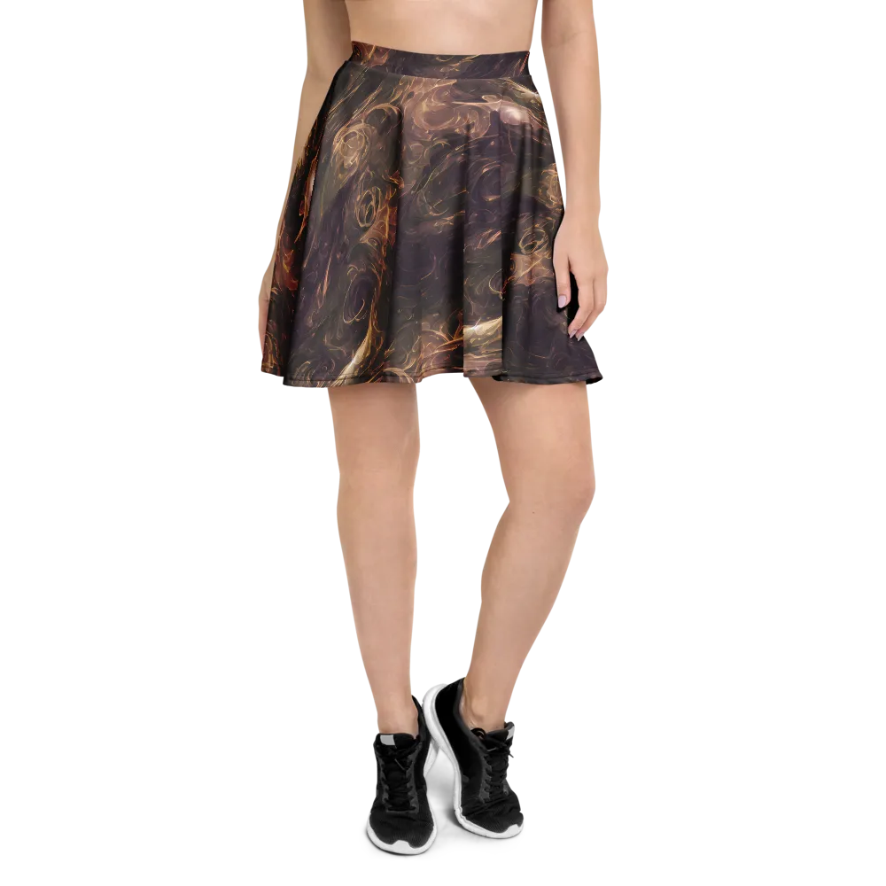 Bronze Vortex on Skater Skirt — Front