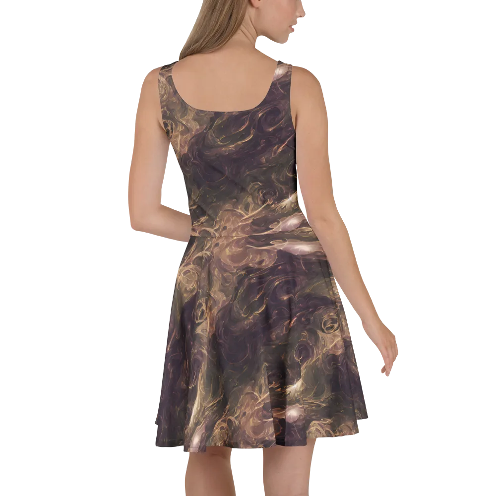 Bronze Vortex on Skater Dress — Back