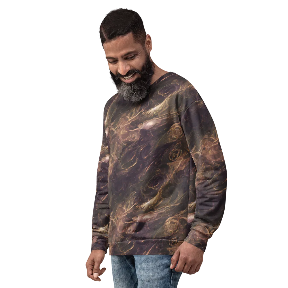 Bronze Vortex on Sweatshirt — Left Front