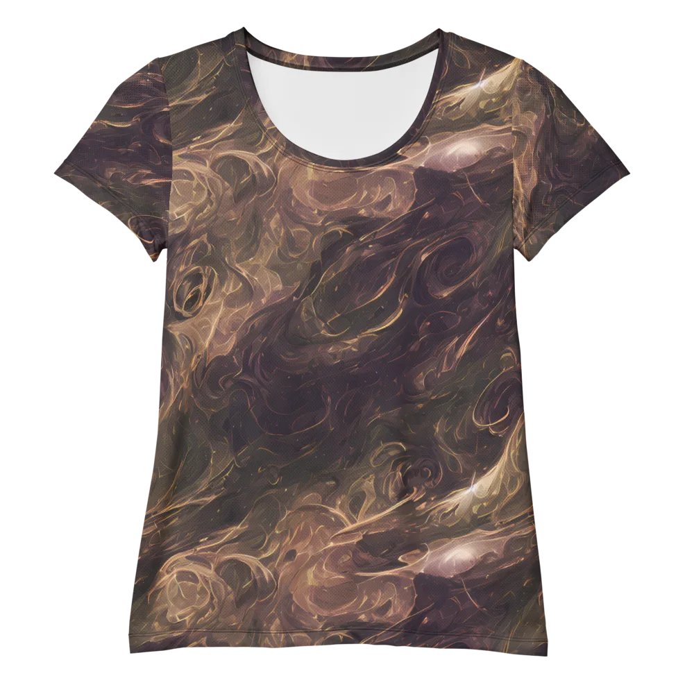 Bronze Vortex on Women's Athletic T-Shirt — Front