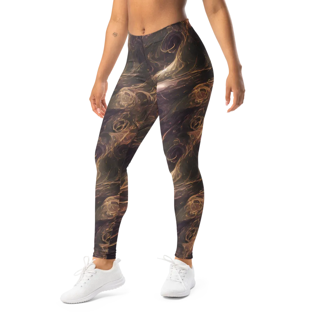 Bronze Vortex on Leggings — Left Front