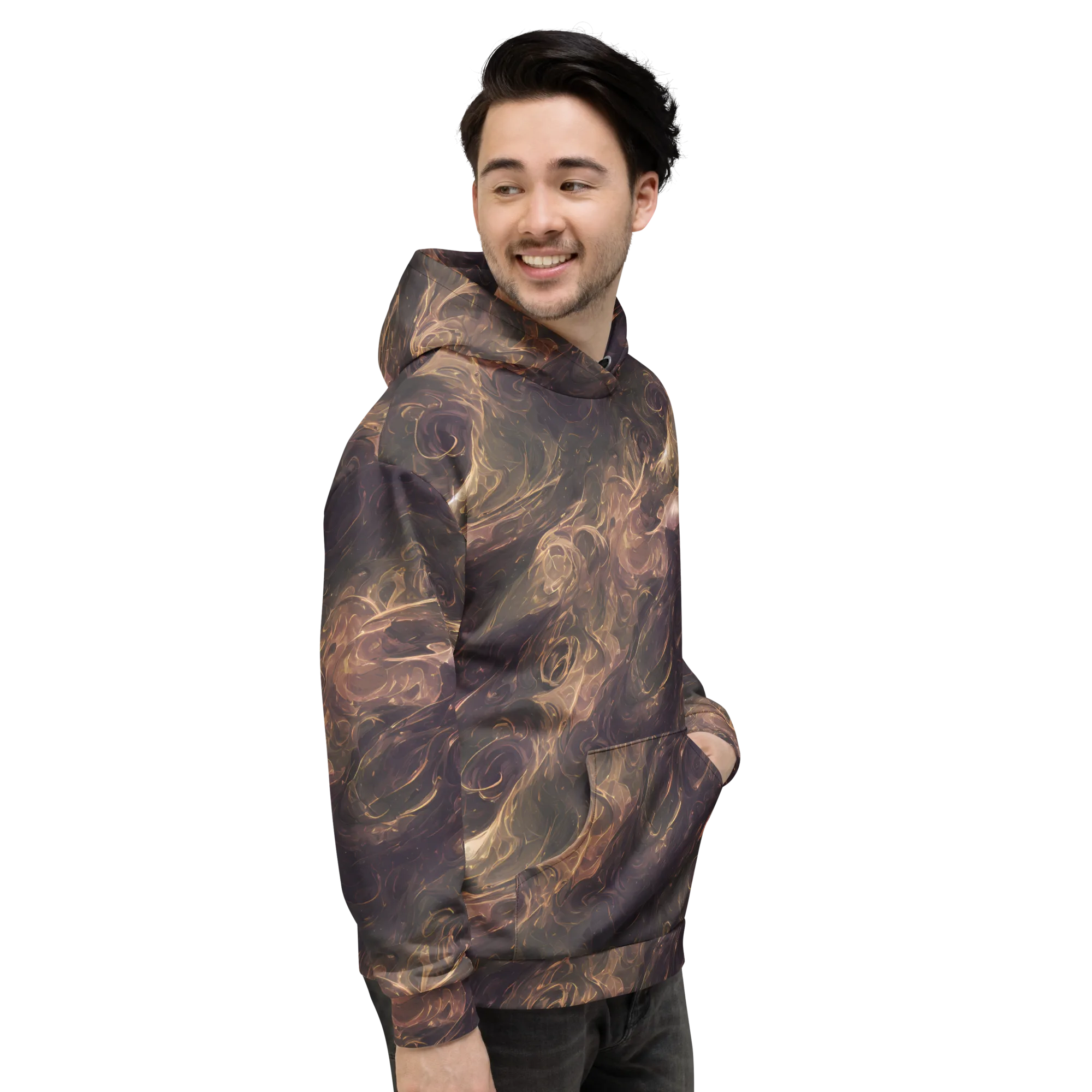 Bronze Vortex on Hoodie — Right