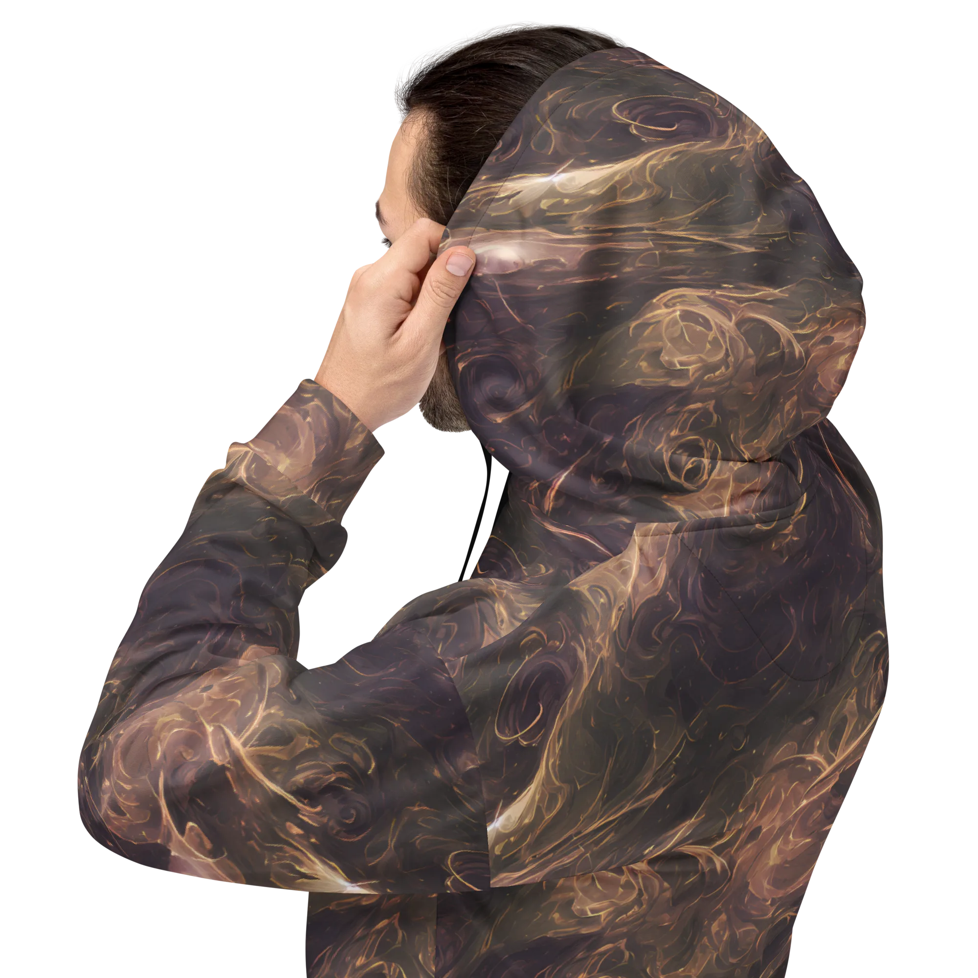 Bronze Vortex on Hoodie — Back