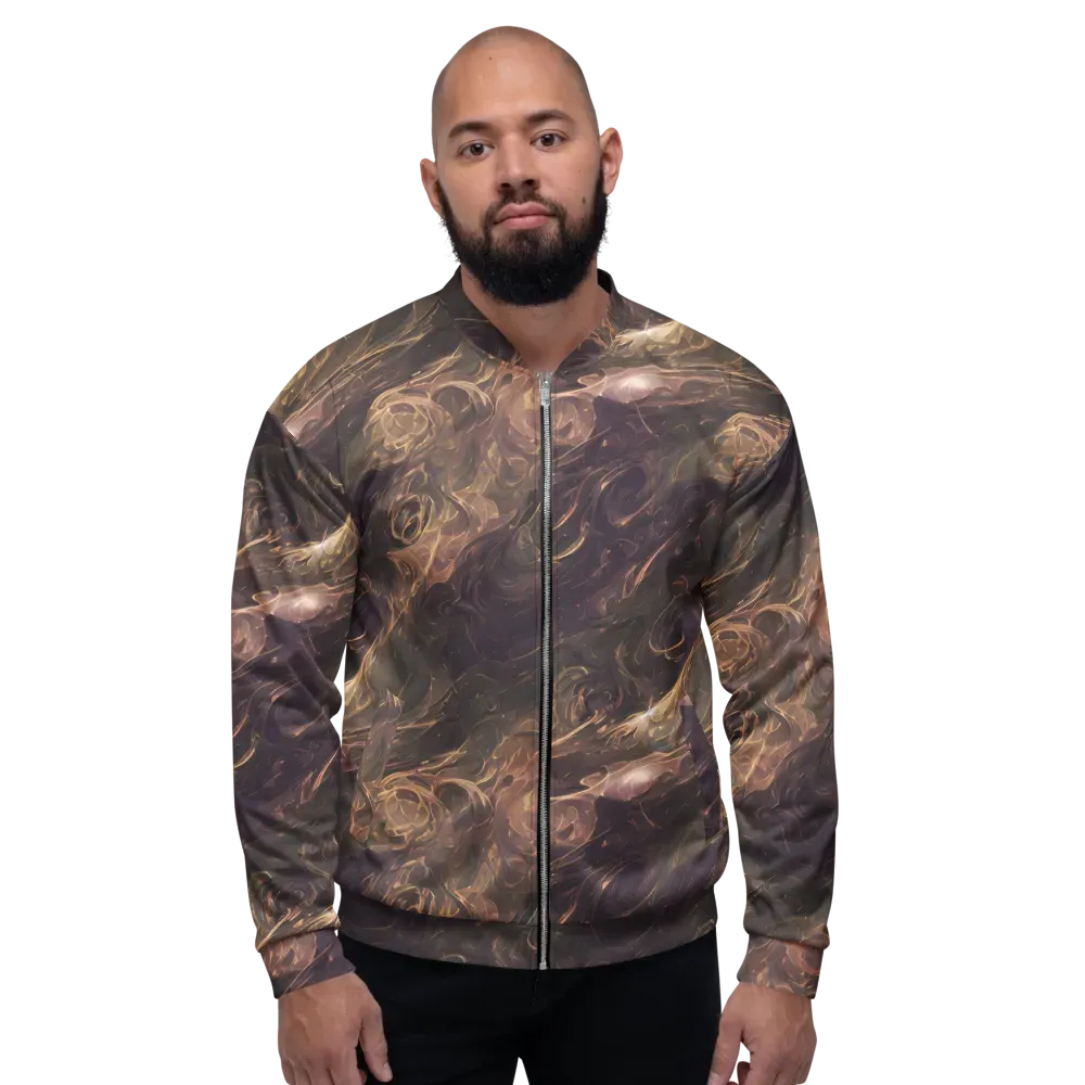 Bronze Vortex on Bomber Jacket — Front