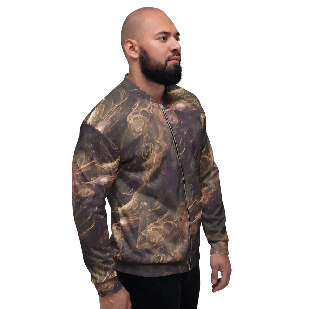 Bronze Vortex on Bomber Jacket — Right