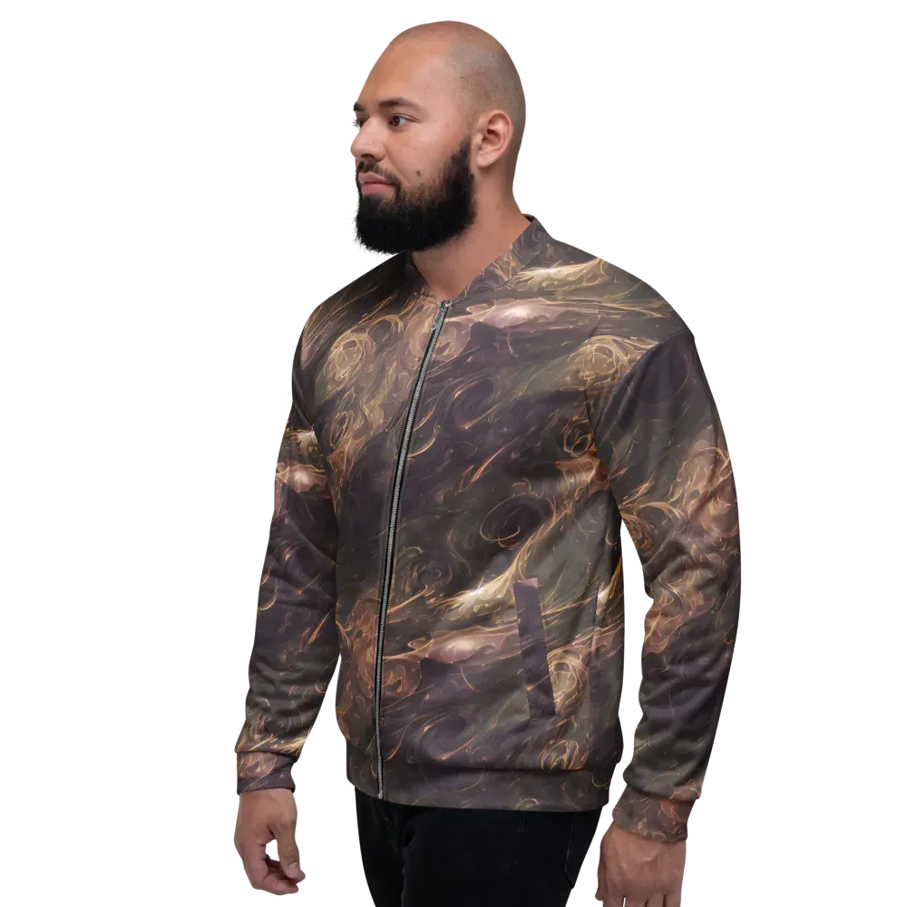 Bronze Vortex on Bomber Jacket — Left