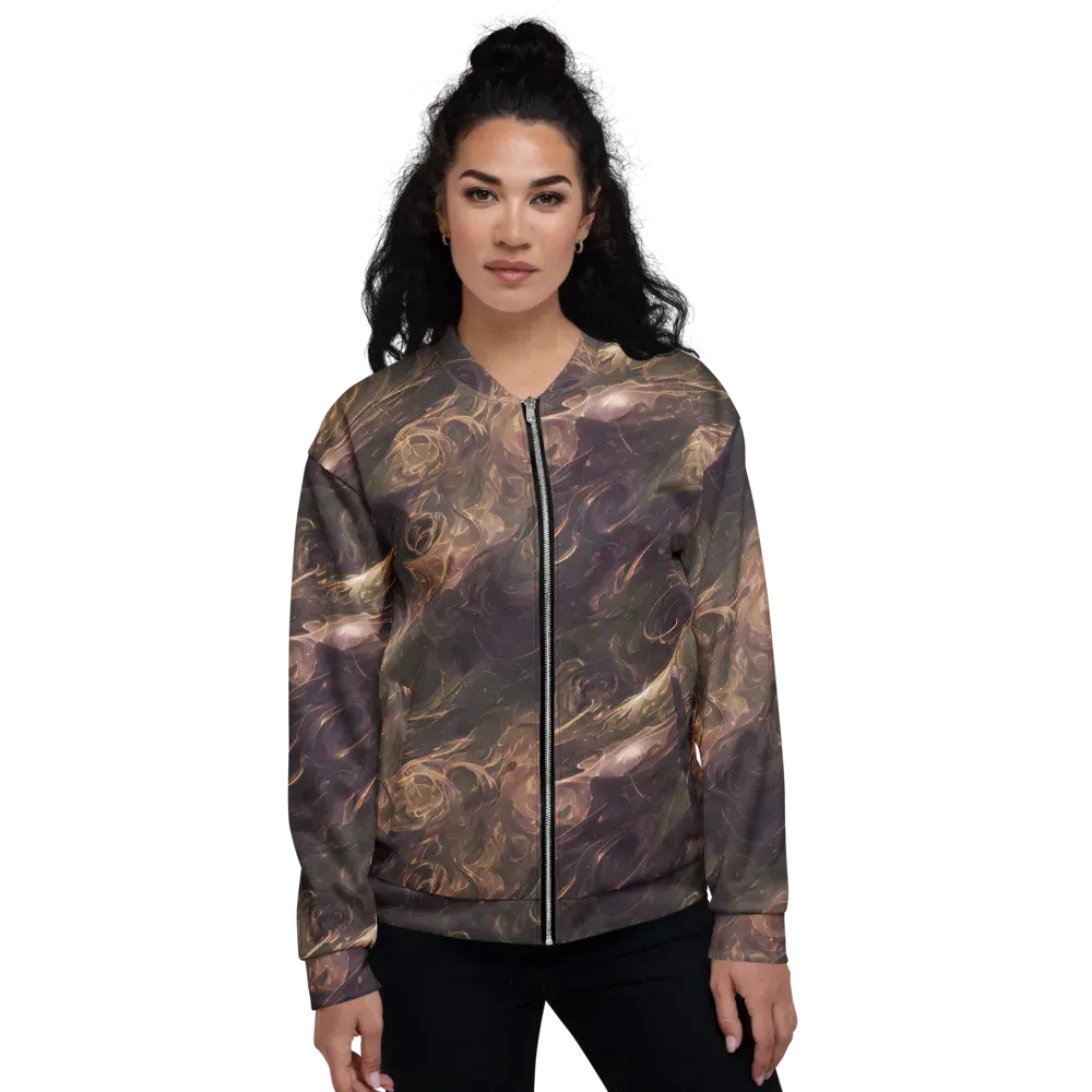 Bronze Vortex on Bomber Jacket — Front