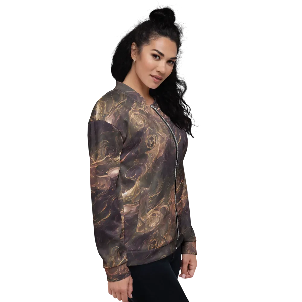 Bronze Vortex on Bomber Jacket — Right
