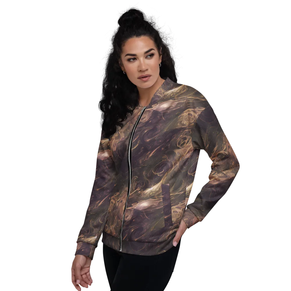 Bronze Vortex on Bomber Jacket — Left
