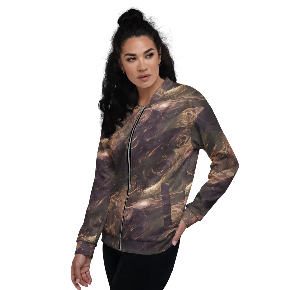 Bronze Vortex on Bomber Jacket — Left